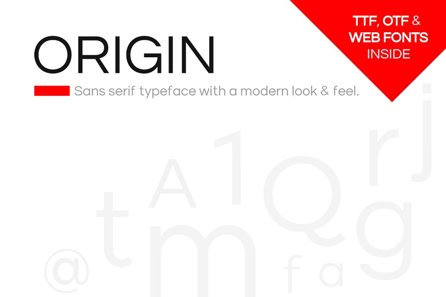 Origin Light Font preview